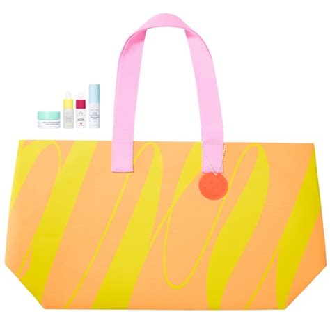 drunk elephant bags|drunk elephant bag with products.